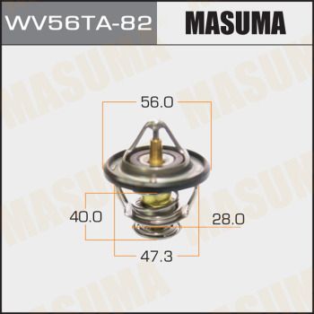 Термостат, охлаждающая жидкость MASUMA WV56TA-82 для TOYOTA PORTE