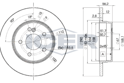 спирачен диск ICER 78BD1213-2