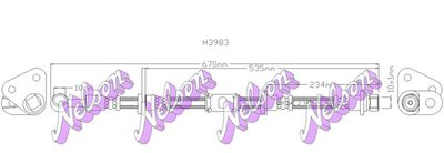 Тормозной шланг KAWE H3983 для HONDA PRELUDE