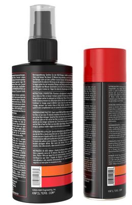 (EN) Filter preservation kit, capaciteit wasmiddel: 559 ml, capaciteit: 204 ml, type van toepassing (EN) suitable for injector, fles, red, set voor het reinigen van katoenfilters