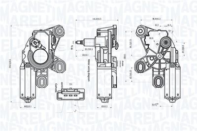 Silnik wycieraczek MAGNETI MARELLI 064071700010