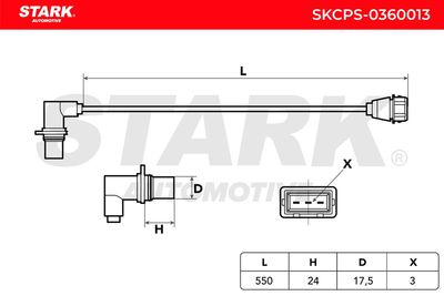импулсен датчик, колянов вал STARK SKCPS-0360013