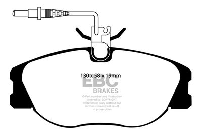 Комплект тормозных колодок, дисковый тормоз EBC Brakes DP1108 для PEUGEOT 806