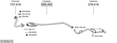 Układ wydechowy BOSAL SYS05219