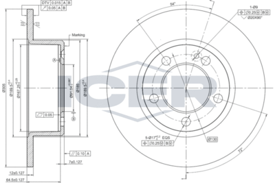 Tarcza hamulcowa ICER 78BD0038-2
