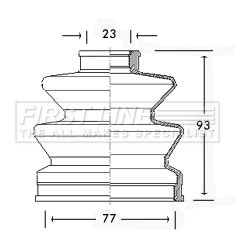 Пыльник, приводной вал FIRST LINE FCB2183 для SUBARU MV