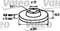 Тормозной диск VALEO 186458 для FORD USA PROBE