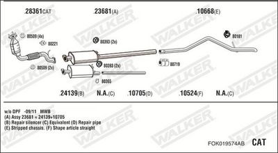 Изпускателна система WALKER FOK019574AB