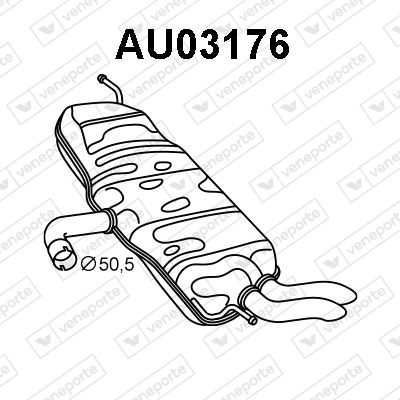 VENEPORTE AU03176 Глушитель выхлопных газов  для AUDI A3 (Ауди А3)