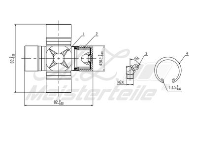 Шарнир, карданен вал A.Z. Meisterteile AZMT-42-041-1073