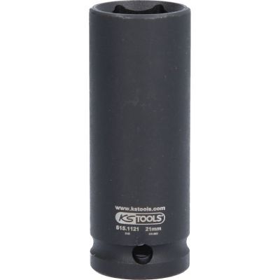 Ks Tools - šesťhranný silový nastrčný orech, dlhý 1/2" 21mm