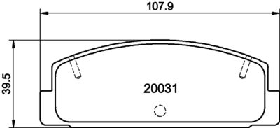 Комплект тормозных колодок, дисковый тормоз 8DB 355 016-761