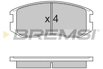 BP2558 BREMSI Комплект тормозных колодок, дисковый тормоз