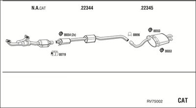SISTEM DE ESAPAMENT WALKER RV75002