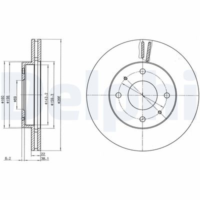 BREMSSCHEIBE DELPHI BG4537C