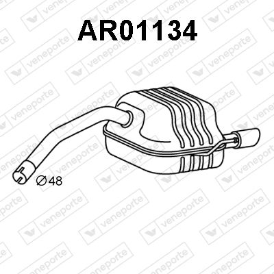 VENEPORTE AR01134 Глушитель выхлопных газов  для ALFA ROMEO 147 (937_) 2.0 16V T.SPARK (937.AXA1, 937.AXC1, 937.BXC1)