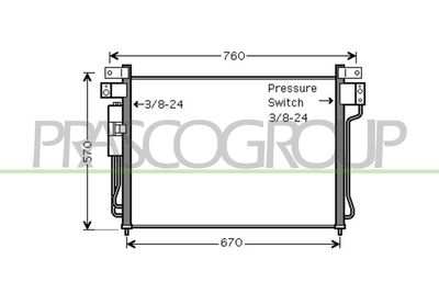 CONDENSATOR CLIMATIZARE PRASCO DS814C002