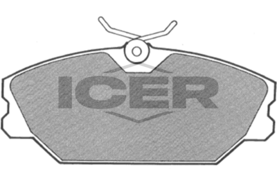 комплект спирачно феродо, дискови спирачки ICER 180669