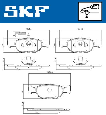 SET PLACUTE FRANA FRANA DISC SKF VKBP80777E 1