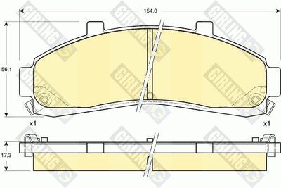 Комплект тормозных колодок, дисковый тормоз GIRLING 6140109 для FORD USA RANGER
