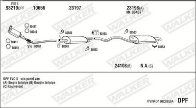 ABGASANLAGE WALKER VWK019628BA
