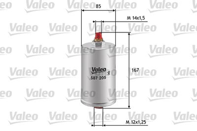 Топливный фильтр VALEO 587205 для MERCEDES-BENZ 123