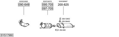 Układ wydechowy BOSAL SYS17980