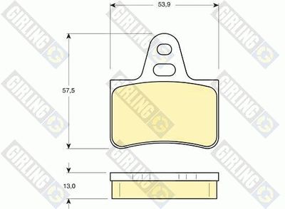 GIRLING 6110719 Тормозные колодки и сигнализаторы  для CITROËN  (Ситроен Аxел)