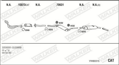 SISTEM DE ESAPAMENT WALKER VW80315