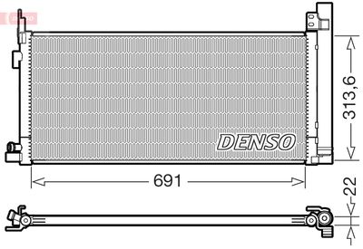 DENSO DCN50124 Радиатор кондиционера  для TOYOTA RAV 4 (Тойота Рав 4)