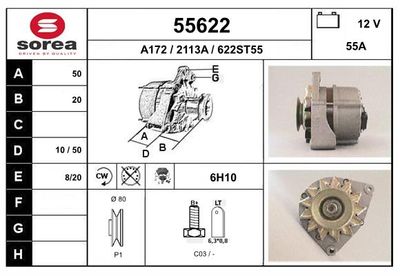 Генератор EAI 55622 для BMW 2500-3.3
