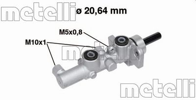 Главный тормозной цилиндр METELLI 05-0734 для MAZDA 6
