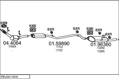 Układ wydechowy MTS PEUG41787A132645