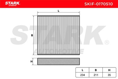 Филтър купе (поленов филтър) STARK SKIF-0170510