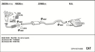 SISTEM DE ESAPAMENT WALKER OPH16744BB