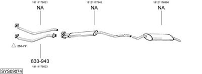 Изпускателна система BOSAL SYS09074