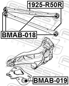 Control/Trailing Arm, wheel suspension 1925-R50R