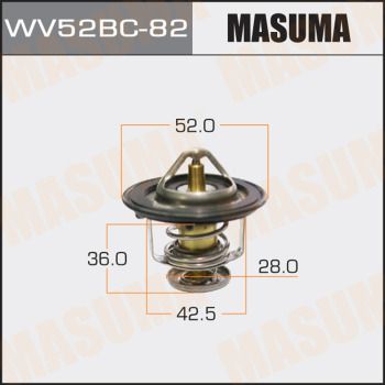 Термостат, охлаждающая жидкость MASUMA WV52BC-82 для HONDA CROSSROAD