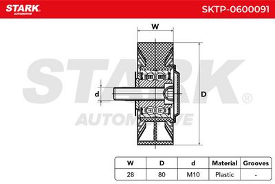 обтящна ролка, пистов ремък STARK SKTP-0600091