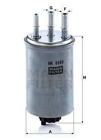 Топливный фильтр MANN-FILTER WK 8069 для KIA BONGO