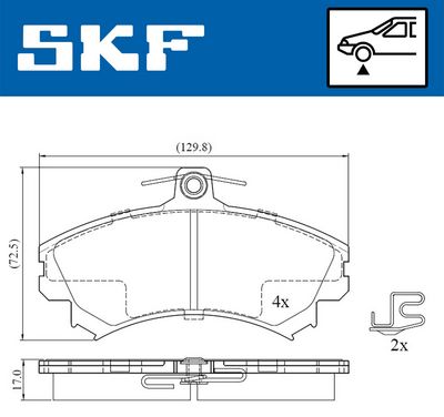 Комплект тормозных колодок, дисковый тормоз VKBP 80193 A