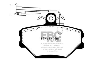 Комплект тормозных колодок, дисковый тормоз EBC Brakes DP1052 для FSO POLONEZ