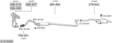 Układ wydechowy BOSAL SYS16596