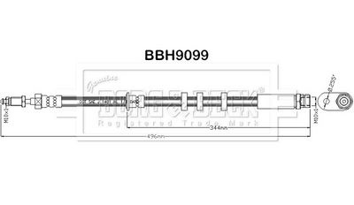 спирачен маркуч BORG & BECK BBH9099