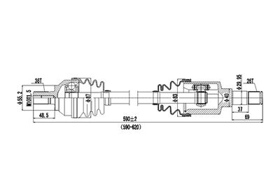 Приводной вал DYNAMATRIX DDS218327 для FORD C-MAX