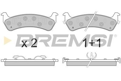 Brake pad set, disc brake