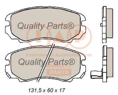 Комплект тормозных колодок, дисковый тормоз IAP QUALITY PARTS 704-21022 для KIA MAGENTIS