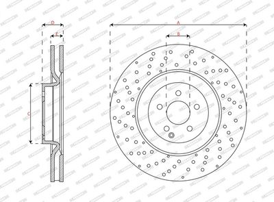 Remschijf set (2 stuks) Voor Links/Rechts past: MERCEDES S (C216), S (W221, V221), S (W222, V222, X222) 5.5-6.3 12.05-11.19