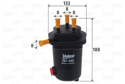 Топливный фильтр VALEO 587580 для RENAULT THALIA