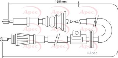 Cable Pull, parking brake APEC CAB1506